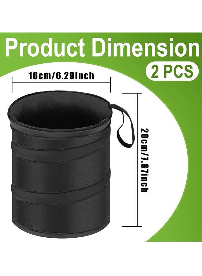 2 PCS Collapsible Pop-up Car Garbages Can,Waterproof Small Garbage Can for Back Seat Front Seat, for Outdoor Traveling Home Use - Image 2