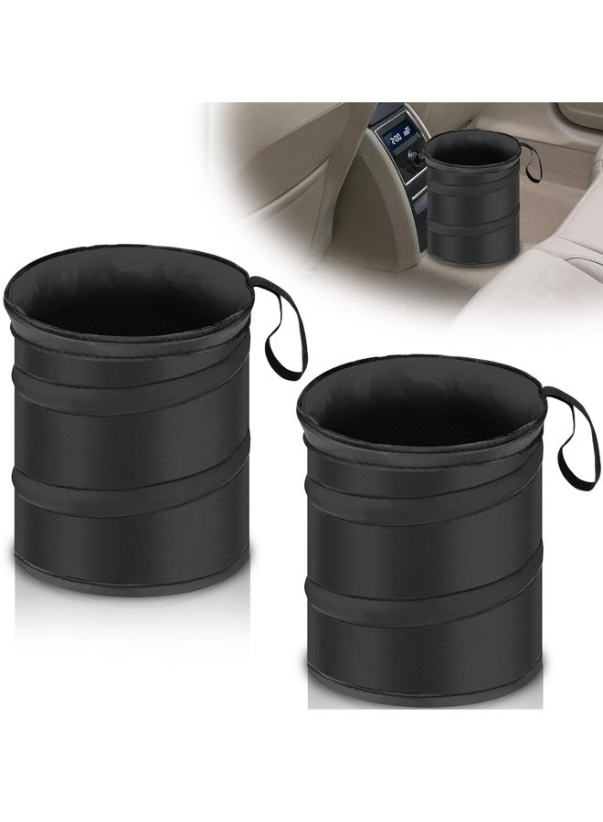 2 PCS Collapsible Pop-up Car Garbages Can,Waterproof Small Garbage Can for Back Seat Front Seat, for Outdoor Traveling Home Use - Image 1