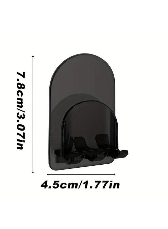 Self Adhesive Wall Mounted Toothbrush Rack 4Pcs Transparent White Bathroom Storage - Image 4