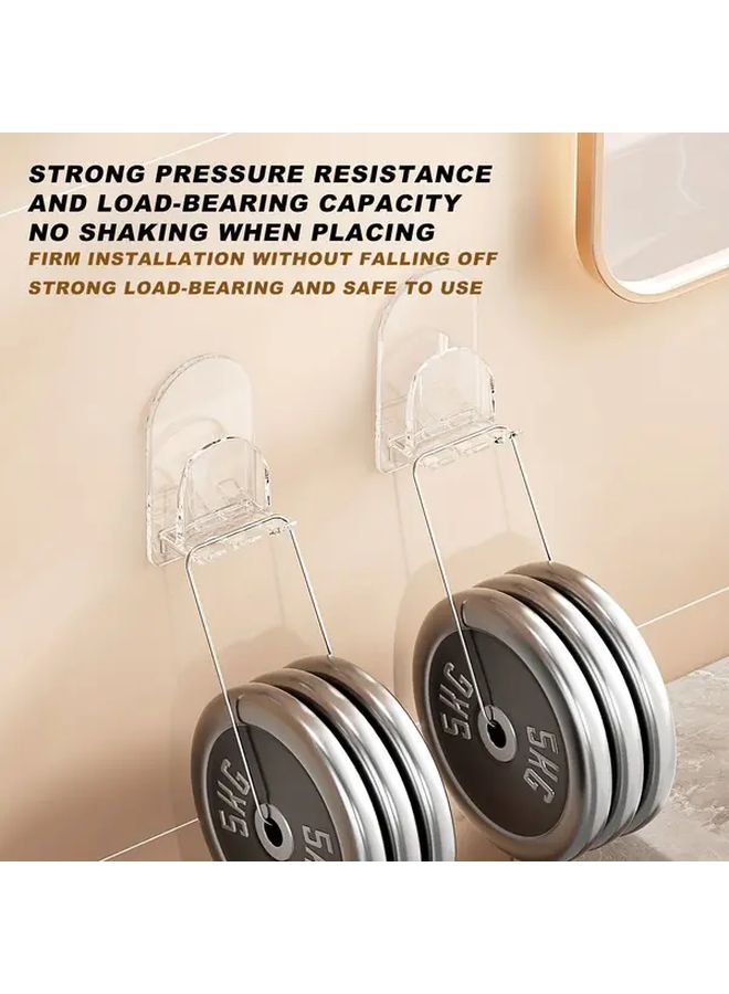 Self Adhesive Wall Mounted Toothbrush Rack 4Pcs Transparent White Bathroom Storage - Image 3