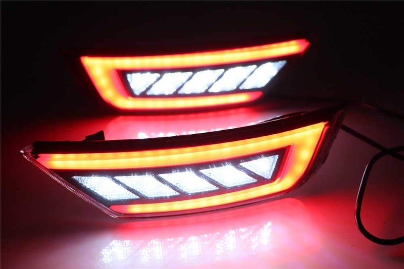 Automaze Car Back Rear Bumper Reflector Light For Eco-sport 2013-2019 Models, With Reverse Light, Set of 2 Pc(V1) - Image 1