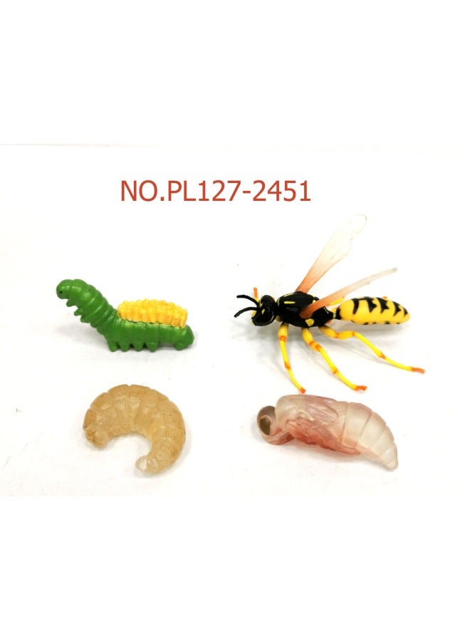 Realistic Simulation Animal Plant Models Toy Collection - Dinosaurs Dragons Unicorns Mermaids Sharks More-Color:Bumblebee Growth Cycle - Image 1