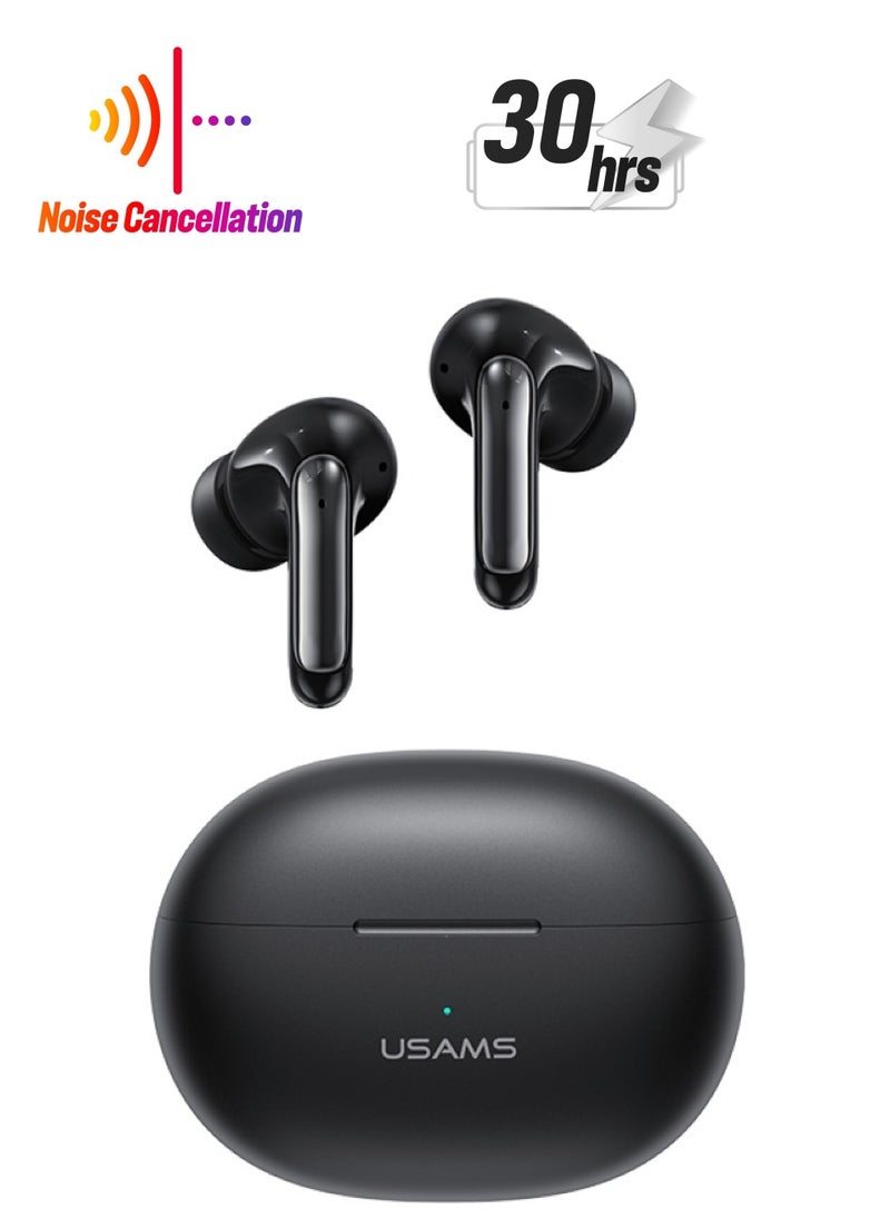 Usams USAMS XD19 ENC Call Noise Cancelling TWS Earbuds: 2023 New Model | ENC | BT5.3 Dual-mic | Superb Sound Quality | Sonic Bass | Waterproof | 30+ Hours | Gaming | Comfort Fit | Swift Pairing (Black)  - Image 1
