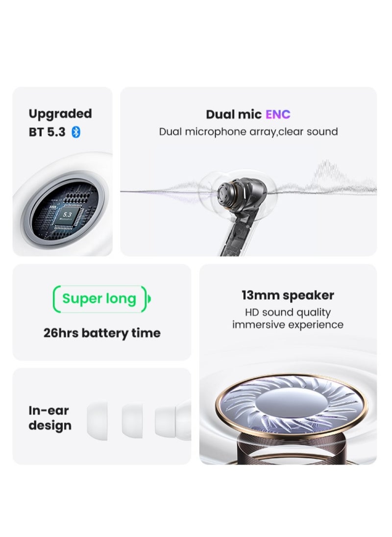 Usams USAMS XD19 ENC Call Noise Cancelling TWS Earbuds: 2023 New Model | ENC | BT5.3 Dual-mic | Superb Sound Quality | Sonic Bass | Waterproof | 30+ Hours | Gaming | Comfort Fit | Swift Pairing (Black)  - Image 5