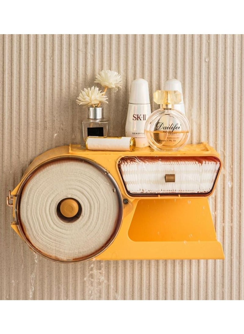 Alissa - Bathroom Disposable Face Towel and hair dryer rack (Orange) - Image 1