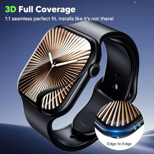 WSKEN 4 Pack Screen Protector for Apple Watch Series 11/10 42mm - [Auto Align Box] [100％ Zero Bubble] [Flexible TPU Film - No Glass] 11 HD Full Coverage for iWatch Cover Accessories - Image 5