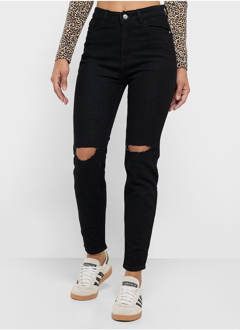 Ginger Distressed High Rise Skinny Jeans  - Image 2