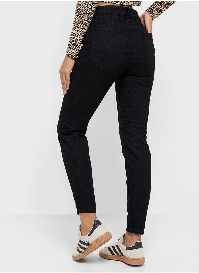 Ginger Distressed High Rise Skinny Jeans  - Image 3