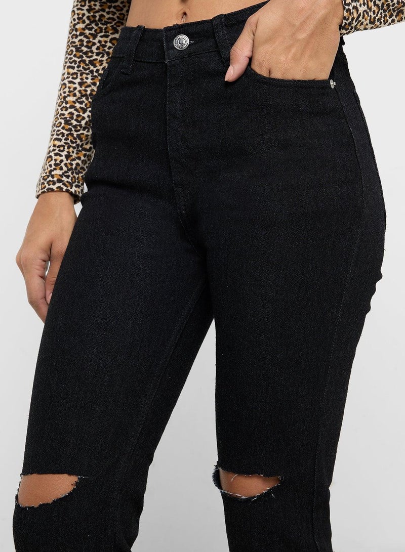 Ginger Distressed High Rise Skinny Jeans - Image 4