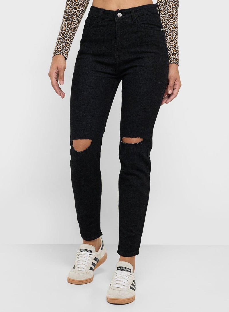 Ginger Distressed High Rise Skinny Jeans - Image 2