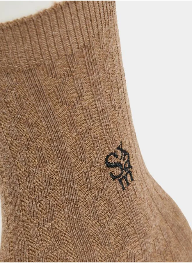 Styli Pack of 4 - Plain Crew Length Socks