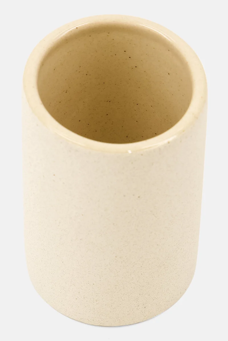 موي موتشو حامل كوب فرشاة أسنان لاصق على الحائط، كريمي