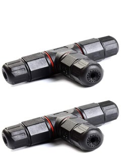 Excefore 2pcs 3 Way Junction Box Connector IP68 Waterproof Electrical Junction Box Connector for 5mm- 10mm Cable Range  - Image 1