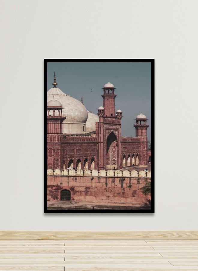 ماركتنا لوحة جدارية قماشية فنية لتزيين الحائط بتصميم عصري  مع برواز اسود مجوف مقاس (120x80) قطعة واحدة - Image 1