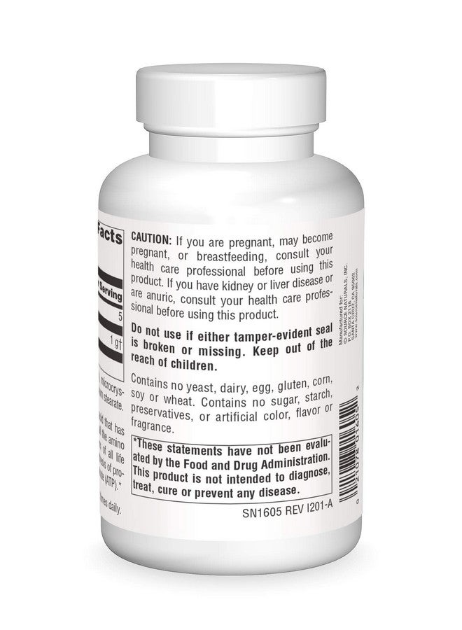 Source Naturals مكمل غذائي من حمض الأميني جليسين 500 ملغ - 200 كبسولة - Image 2