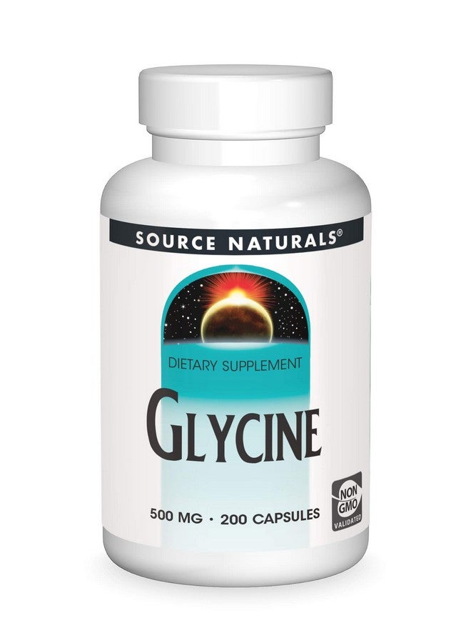 Source Naturals مكمل غذائي من حمض الأميني جليسين 500 ملغ - 200 كبسولة - Image 1