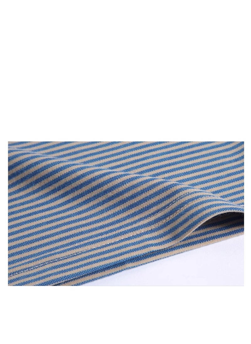 Tucano - Men's Pure Cotton Striped Short Sleeved T-Shirt Polo Shirt - Image 1