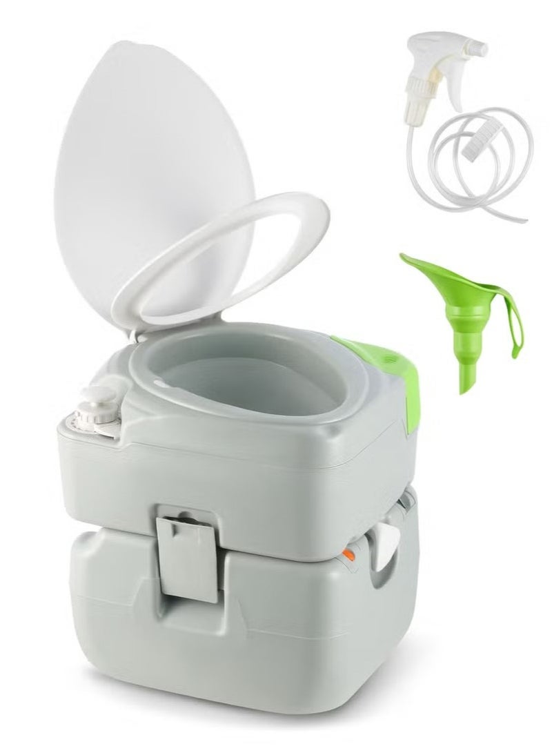 RENOVO 22L Portable Toilet Camping Toilet Porta Potty Detachable Holding Tank Level Indicator Leak-Proof Toilet for Camper Travel Boat Trailer Trucker Van - Image 1