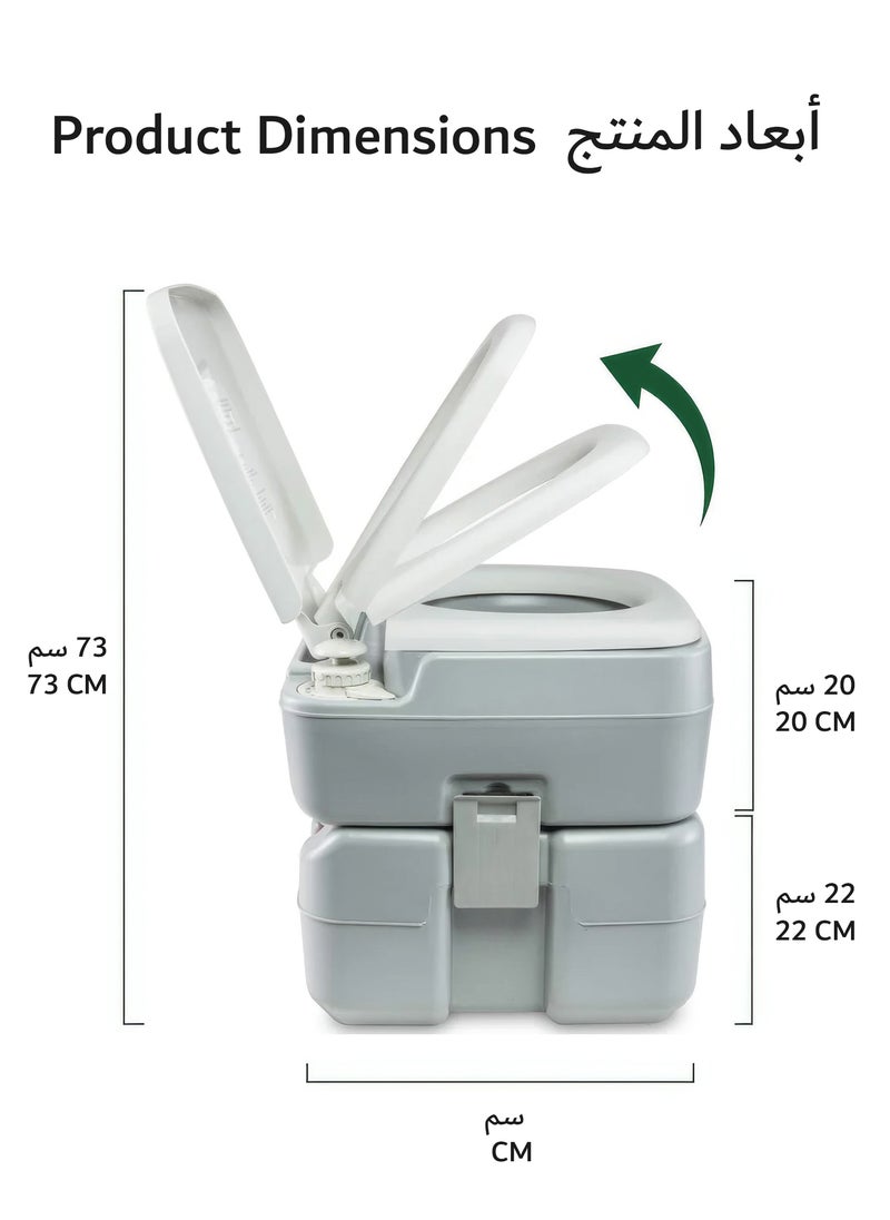 RENOVO 20L Portable Toilet Camping Toilet Porta Potty Detachable Holding Tank Level Indicator Leak-Proof Toilet for Camper Travel Boat Trailer Trucker Van  - Image 3