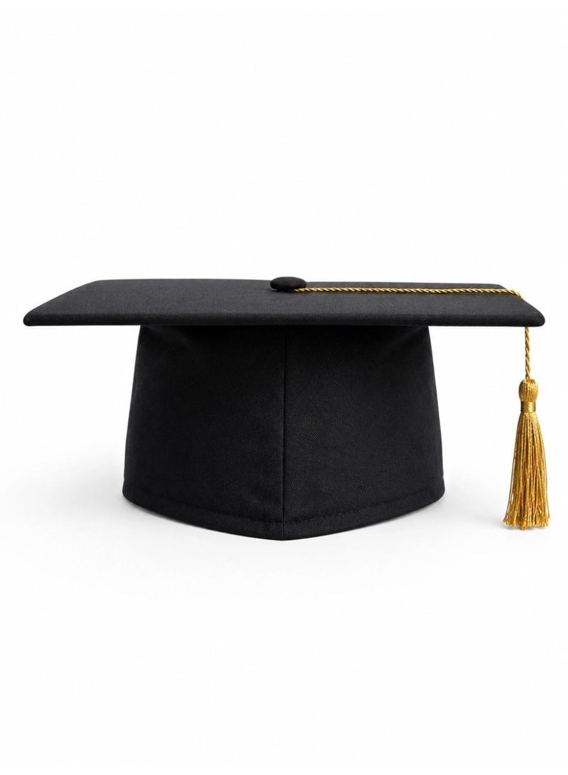 kaya Graduation Cap Unisex Luxury Matte Classic Design with Gold Tassel Adjustable for College School Graduations Commemorative Photoshoots Everyday Wear - Image 1