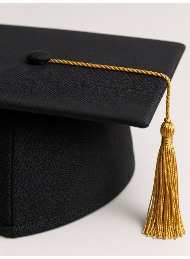 kaya Graduation Cap Unisex Luxury Matte Classic Design with Gold Tassel Adjustable for College School Graduations Commemorative Photoshoots Everyday Wear - Image 2