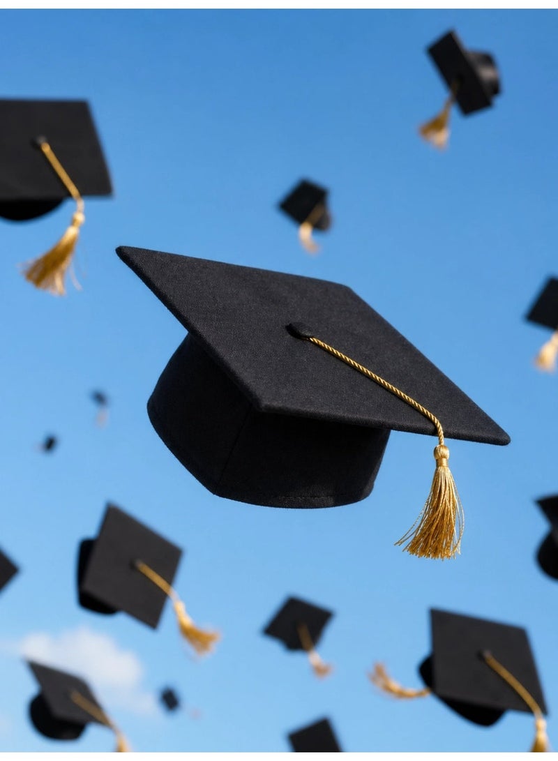 kaya Graduation Cap Unisex Luxury Matte Classic Design with Gold Tassel Adjustable for College School Graduations Commemorative Photoshoots Everyday Wear - Image 5