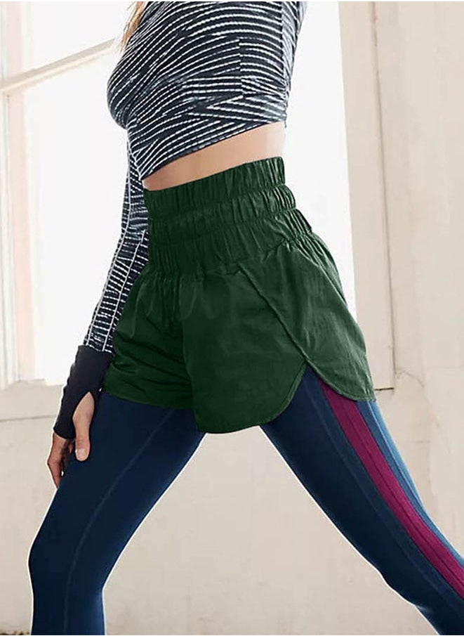 Muyixin Womens High Waisted Athletic Shorts Elastic Casual Summer Running Shorts Quick Dry Gym Workout Shorts L  - Image 2
