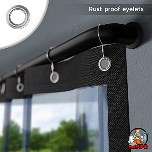 HIPPO Transparent PVC Outdoor Waterproof Balcony Grommet Curtain Solid AC, Rain, Dust & Wind Protection for Garden, Patio (4.5FTX7.5FT, Pack of 1) - Image 4