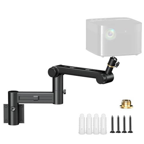 Aokeo Projector Wall Mount, 360° Adjustable Projector Stand Wall Mount for Cameras,projectors,VCRs,CCTV - Image 1