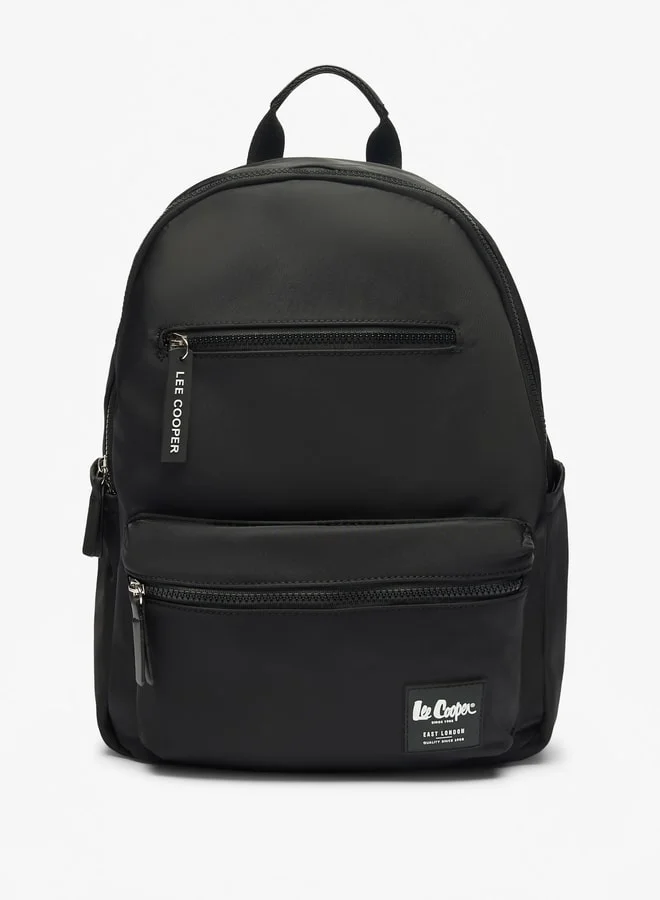 Lee Cooper Solid Backpack with Adjustable Straps and Zip Closure - 30x13x40 cm