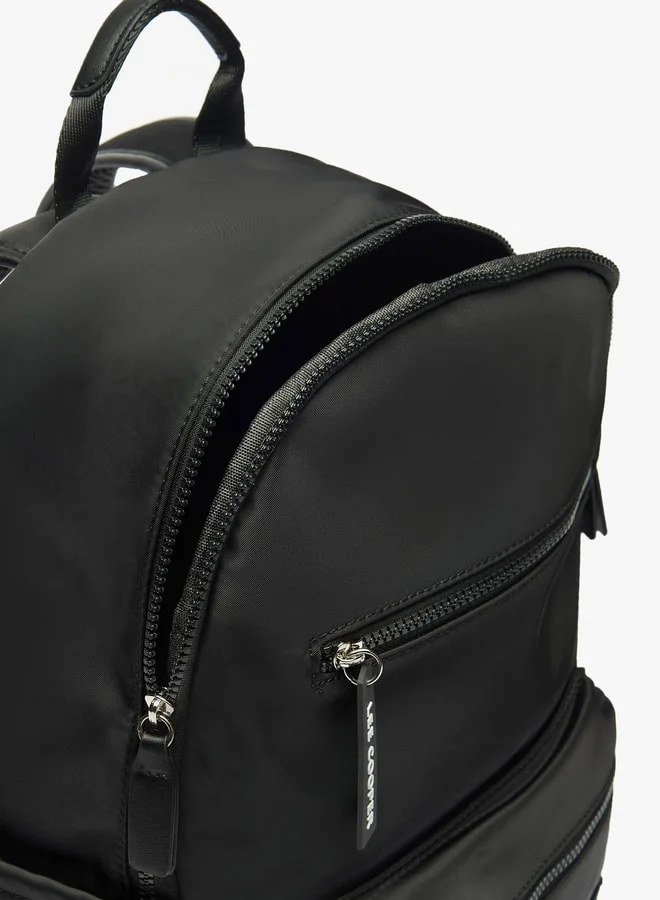 Lee Cooper Solid Backpack with Adjustable Straps and Zip Closure - 30x13x40 cm