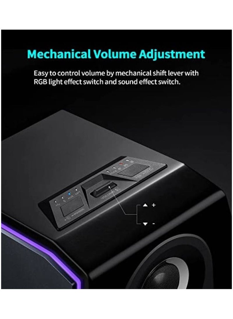 EDIFIER - Edifier G5000 Bluetooth Computer Gaming Speakers, Wireless Desktop Speakers for PC/PS4/PS5/Laptop/TV, HiFi Level Sound Game Driven RGB Lighting with 3 Sound Modes - Image 1