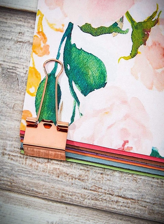 Kiwilon Rose Gold Metallic Binder Clips 20mm Paper Clamps with Box (Pack Contain 40pcs) - Image 5