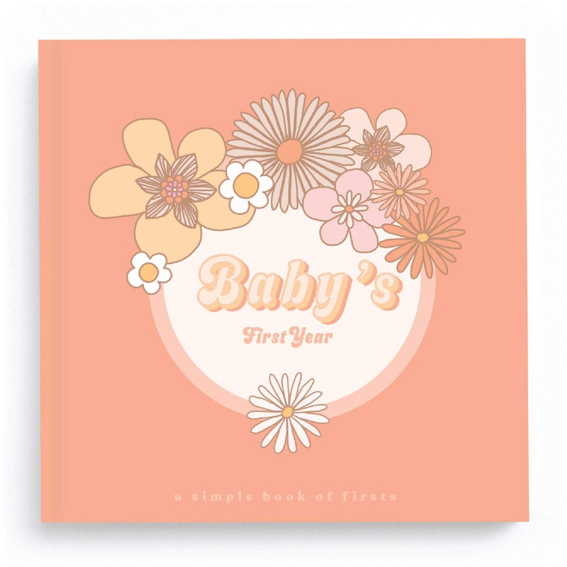 Lucy Darling Flower Child Baby Memory Book First 5 Years Journal Photo Album GenderNeutral Keepsake for Baby BoyGirl Mom Gift