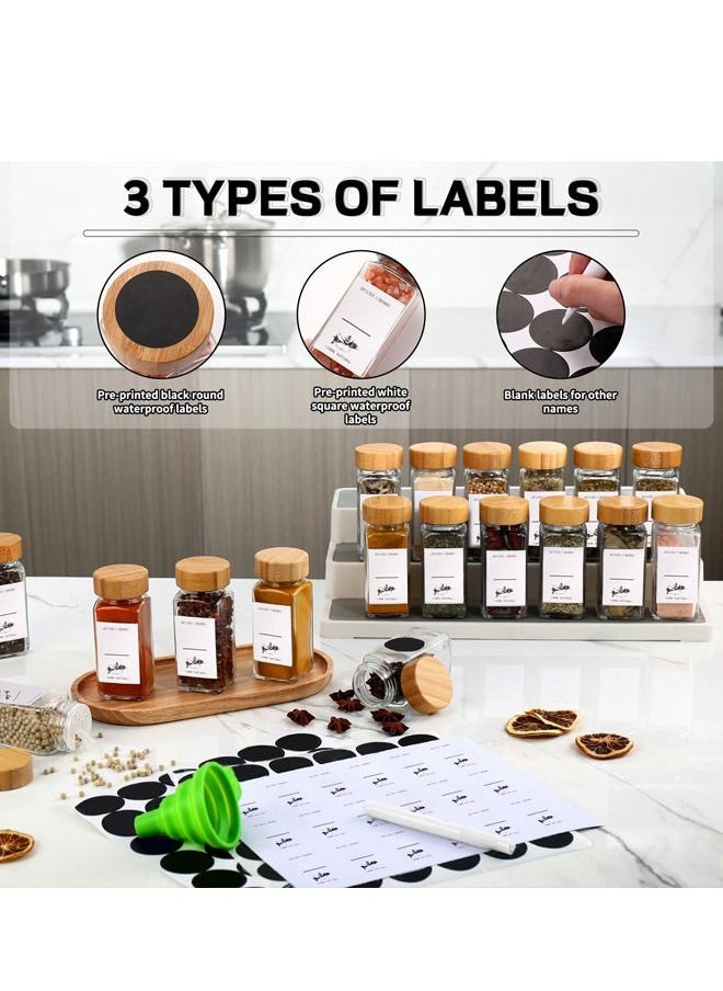 24 Pack Glass Jars with Bamboo Lids, 120ml Airtight Spice Jars Set with Extra Labels and Pen, for Dry Food Canisters, Spice, Coffee, Beans, Candy, Nuts, Herbs - pzsku/Z74C05F537C45B974EBCFZ/45/_/1670308283/52bc8425-0073-4f4d-a6e9-54854f1d8152