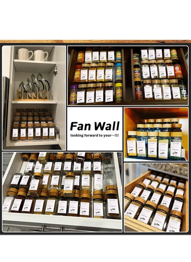 XiuWoo - 24 Pack Glass Jars with Bamboo Lids, 120ml Airtight Spice Jars Set with Extra Labels and Pen, for Dry Food Canisters, Spice, Coffee, Beans, Candy, Nuts, Herbs - Image 1
