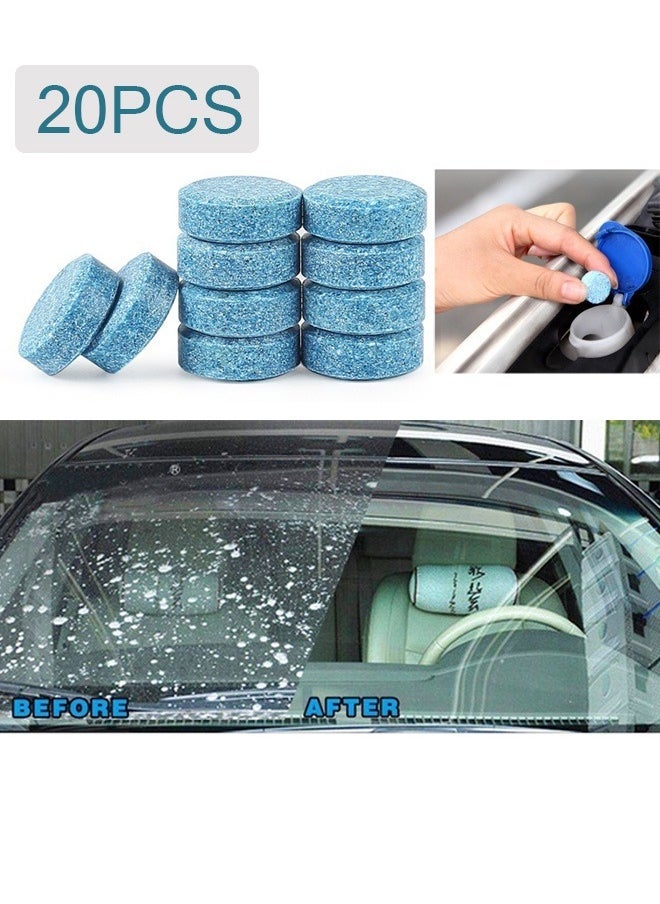 Generic 20-Piece Car Windshield Washer Tablets, Car Glass Wiper Fluid Concentrated Clean Tablets, Remove Glass Stains  - Image 1