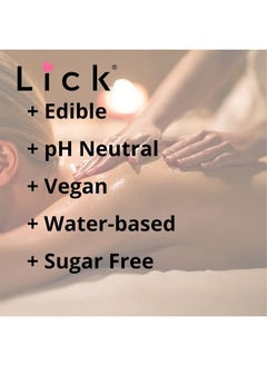 LICK زيت تدليك بنكهة الفراولة للعلاج بالتدليك - تدليك مريح للعضلات للرجال والنساء مع زيت فيتامين هـ الطبيعي مع زيوت عطرية لاستخدام البشرة - زيوت الجسم المرطبة الأساسية 118 مل  - Image 3