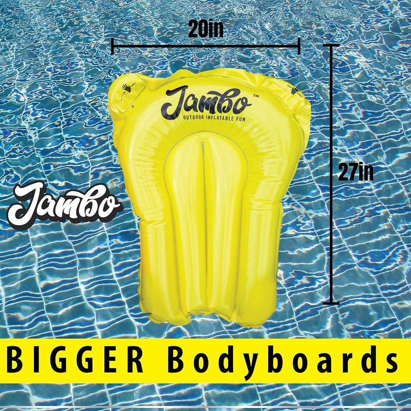 JAMBO 3 Pack Inflatable Body Boards for Water Slides, Boogie Boards for Pool, Lake & Slip Slides, Lightweight Floating Water Toys for Kids & Adults - Image 4