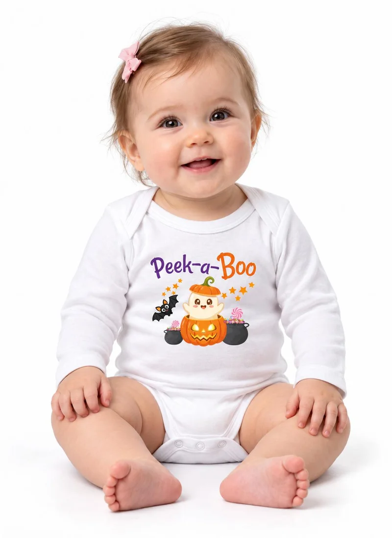 بيبي كلو Peek A Boo Ghost Pumpkin Baby Romper