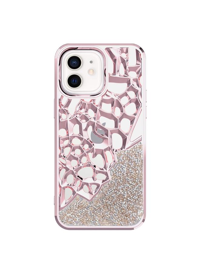 زبون جراب لهاتف iPhone 12 بتصميم ماسي مجوف مصنوع من مادة TPU المطلية بالكهرباء ومُبدّدة للحرارة - Image 1