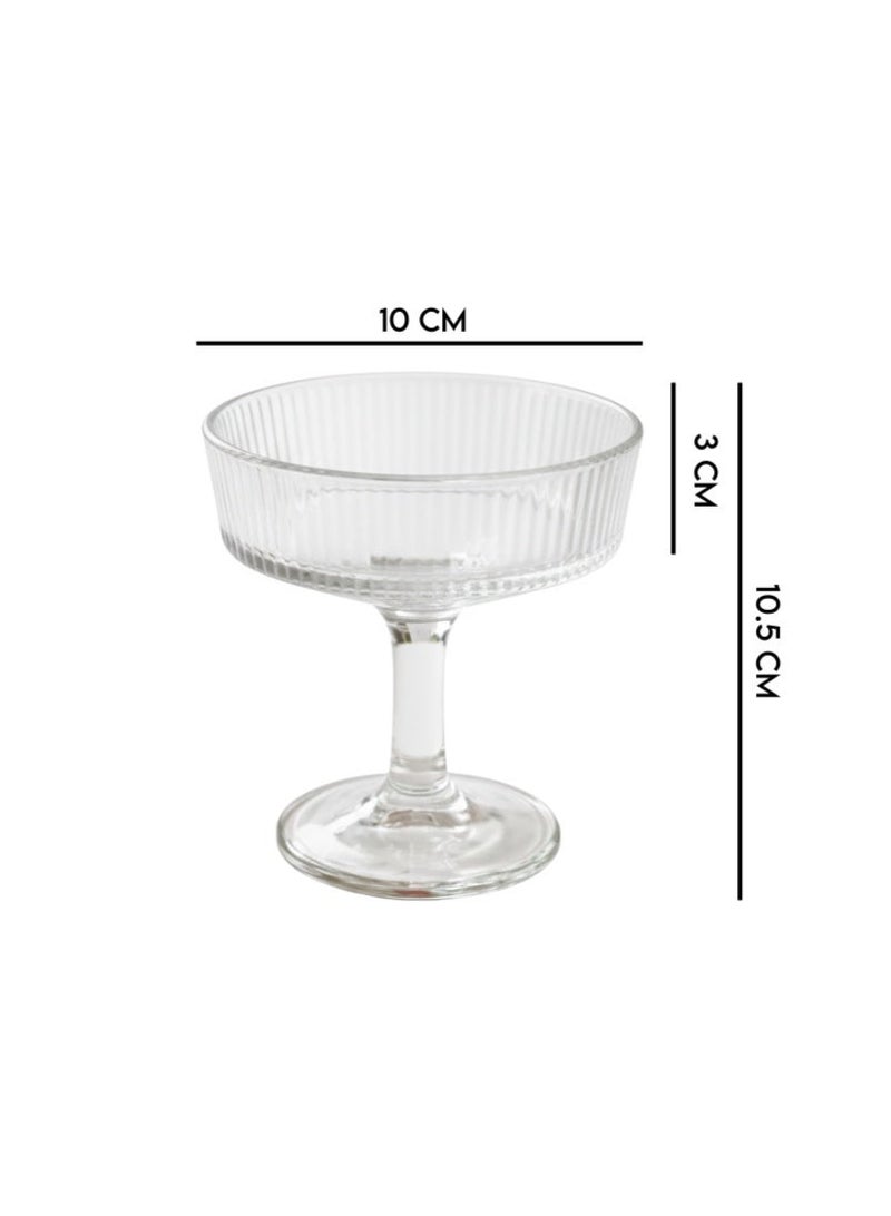 AL-GANNAS Set of 8 Crystal Glass Dessert Bowl Set with Base | Premium Cups for Sweets & Ice Cream - Image 2