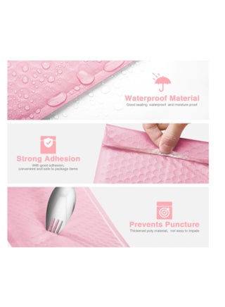 Pack of 20 Self-Seal Bubble Mailers 18 X 20 CM Out Bags Cushioning Wrap Pouch for Packaging Mailing and Shipping Pink - view 2