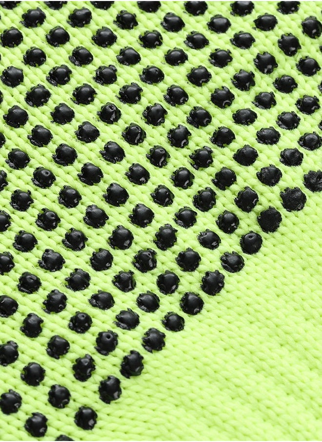 3-Pairs Cotton Working Gloves - Yellow Dotted