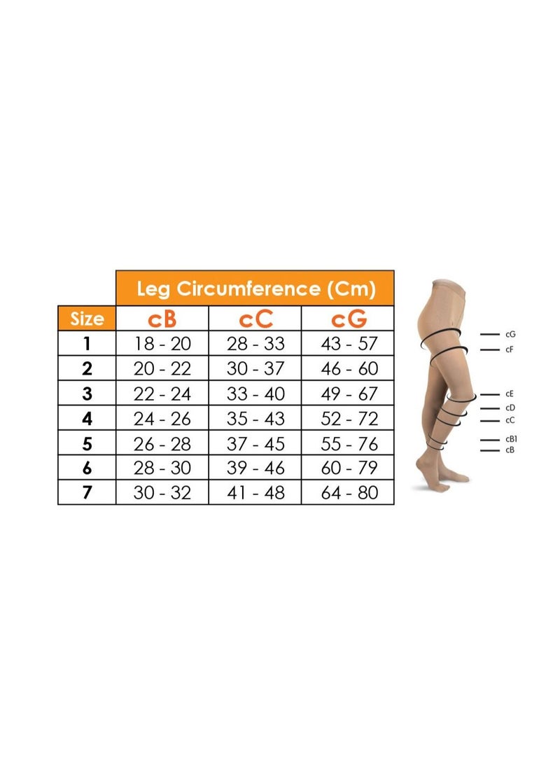 GO SILVER Knee High Compression Socks, Class 1 (18-21 Mmhg) Open Toe Flesh - Image 3