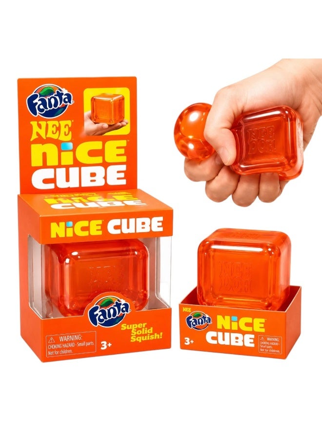 Nee Doh Nice Cube Orange Squishy Toy - Super Solid Stress Relief Sensory Fidget