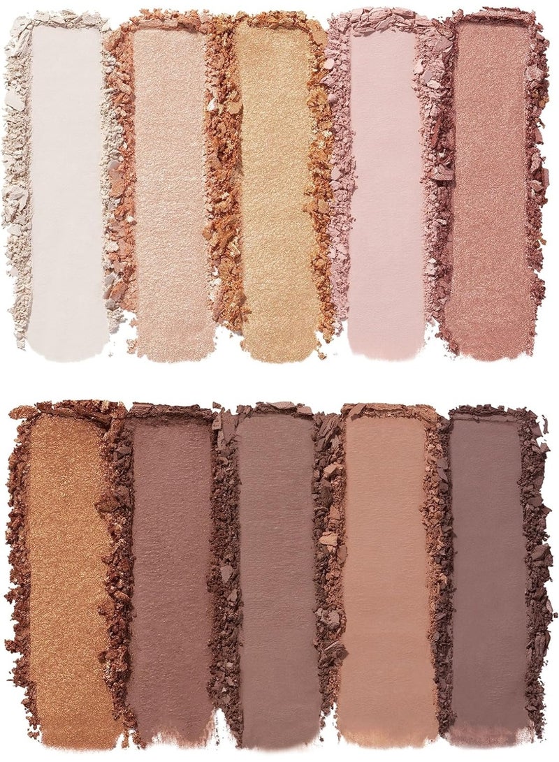 elf Perfect 10 Eyeshadow Palette, Ten Ultra-pigmented Neutral Shades, Blendable Formula,( Need It Nude) - Image 2