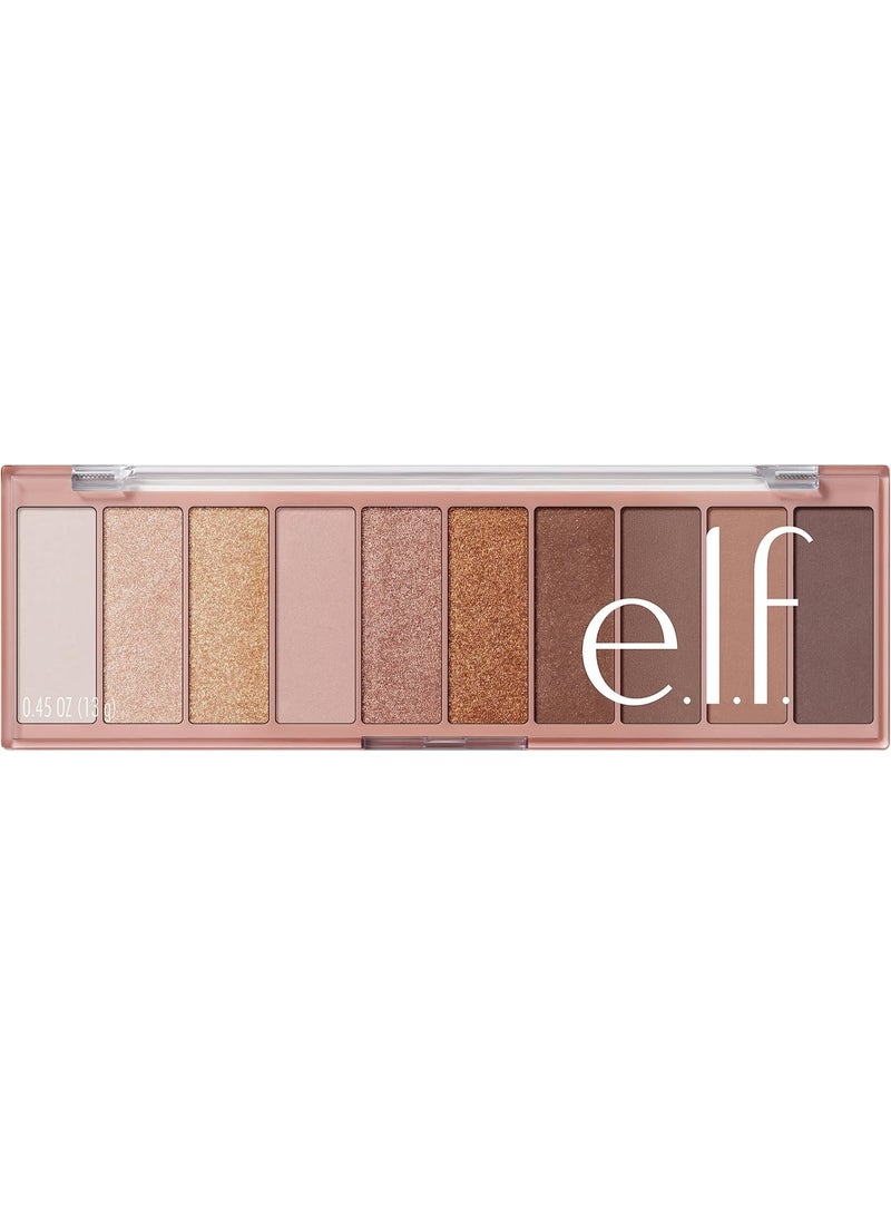 elf Perfect 10 Eyeshadow Palette, Ten Ultra-pigmented Neutral Shades, Blendable Formula,( Need It Nude) - Image 4