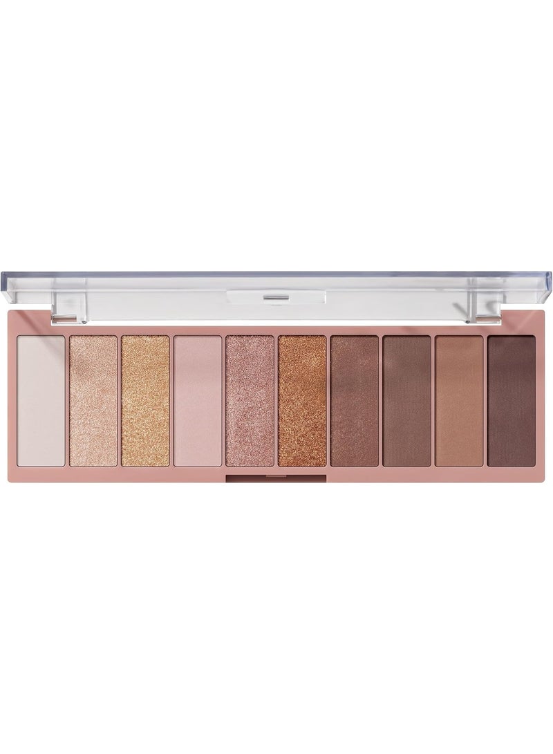 elf Perfect 10 Eyeshadow Palette, Ten Ultra-pigmented Neutral Shades, Blendable Formula,( Need It Nude) - Image 1
