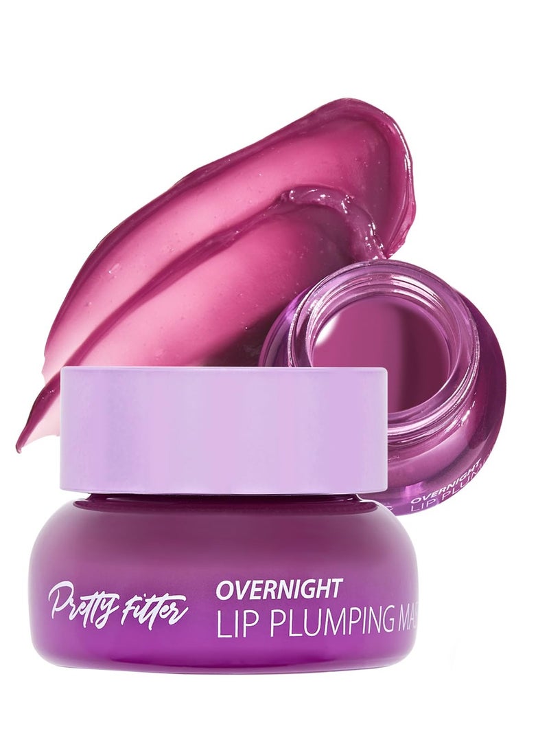 Touch in Sol Touch in Sol Pretty Filter Overnight Lip Plumping Mask - Korean Lip Treatment Mask for Dry and Cracked Lips - Lip Volumizing and Intensive Nourishing with Shea Butter - Fig and Vanilla Scent  - Image 1